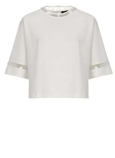 Fabiana Filippi Sequin Crew-neck Blouse In White