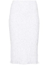 FABIANA FILIPPI WHITE SEQUIN-EMBELLISHED SKIRT