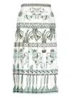 Fabiana Filippi Silk Pleated Midi Skirt