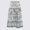 Fabiana Filippi A-line High-waisted Pleated Printed Midi Skirt In White