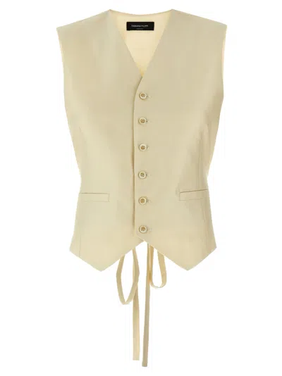 FABIANA FILIPPI WHITE SILK VEST