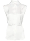 Fabiana Filippi Tied-neck Panelled Blouse In White