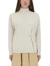 Fabiana Filippi White Virgin Wool Silk Tops In White