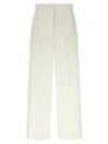 Fabiana Filippi Mid-waist White Cotton Trousers In White