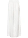 Fabiana Filippi Satin Wide-leg Trousers In White