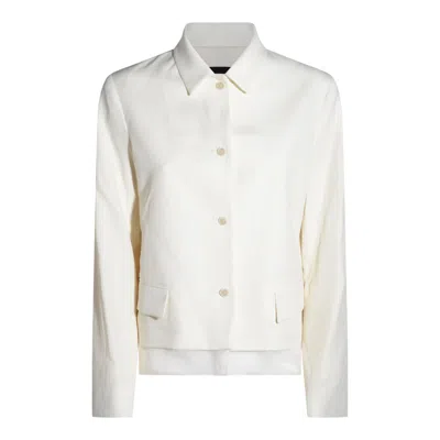 FABIANA FILIPPI WHITE WOOL CASUAL JACKET