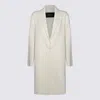 Fabiana Filippi White Wool Coat In White