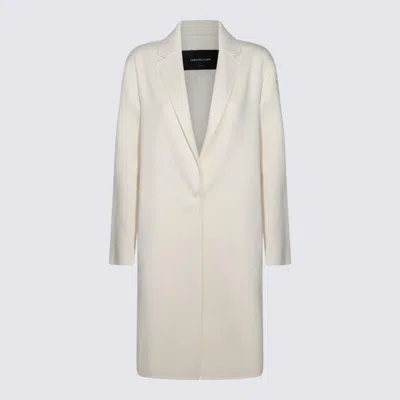 Fabiana Filippi White Wool Coat In Yellow
