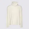 Fabiana Filippi Wool And Silk Blend Turtleneck Sweater In White