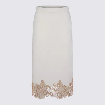 FABIANA FILIPPI WHITE WOOL SKIRT
