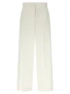 Fabiana Filippi Mid-waist White Cotton Trousers In White