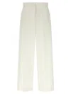 Fabiana Filippi Mid-waist White Cotton Trousers In White