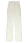 Fabiana Filippi Mid-waist White Cotton Trousers In White