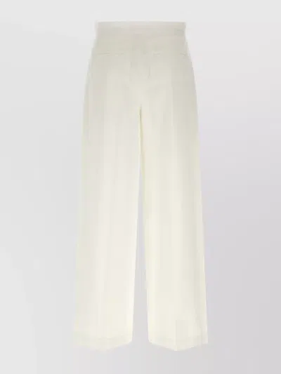 FABIANA FILIPPI WIDE COTTON TROUSERS HIGH WAIST