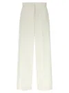 Fabiana Filippi Mid-waist White Cotton Trousers In White