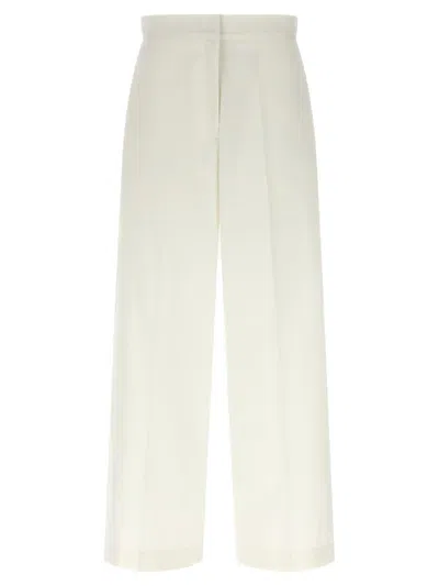 Fabiana Filippi Wide Cotton Trousers In White
