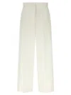 Fabiana Filippi Mid-waist White Cotton Trousers In White