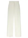 Fabiana Filippi Mid-waist White Cotton Trousers In White