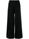 Fabiana Filippi Wide-leg Cotton Trousers In Black