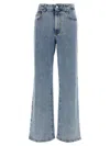Fabiana Filippi Diamond Thread Wide Leg Jeans In Blue