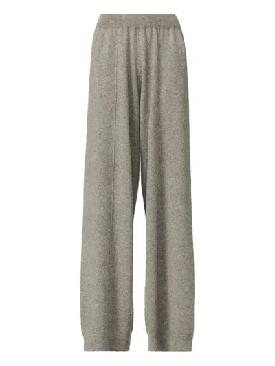 FABIANA FILIPPI WIDE-LEG GREY PANTS WITH RELAXED SILHOUETTE AND SOFT TEXTURE