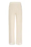 Fabiana Filippi Ivory White Cotton Blend Trousers In Panna