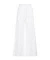 Fabiana Filippi Wide-leg Linen Trousers In White