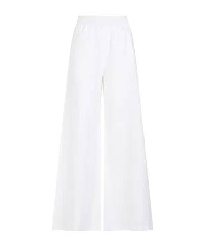 Fabiana Filippi Wide-leg Linen Trousers In White