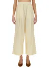 Fabiana Filippi High Waist Wide-leg Trousers In Beige