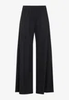 Fabiana Filippi Wide-leg Trousers In Virgin Wool In Gray