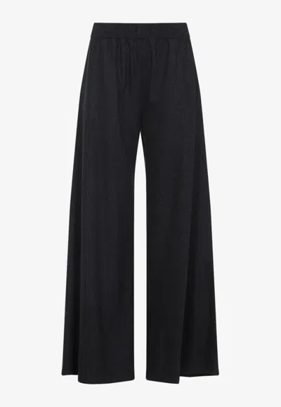 Fabiana Filippi Grey Wide Leg Pants In Black