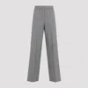 Fabiana Filippi Wide-leg Trousers With Clean Waistband And Subtle Pleats In Roccia Melange