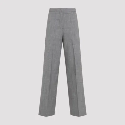Fabiana Filippi Wide-leg Trousers With Clean Waistband And Subtle Pleats In Gray
