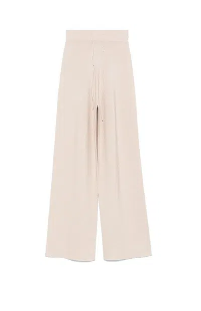 Fabiana Filippi Wide-leg Pants With Drawstring Waist In Neutral