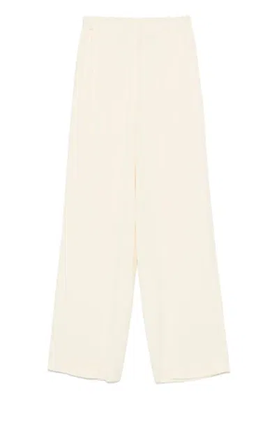 Fabiana Filippi Wide-leg Pants With Elastic Waistband In White