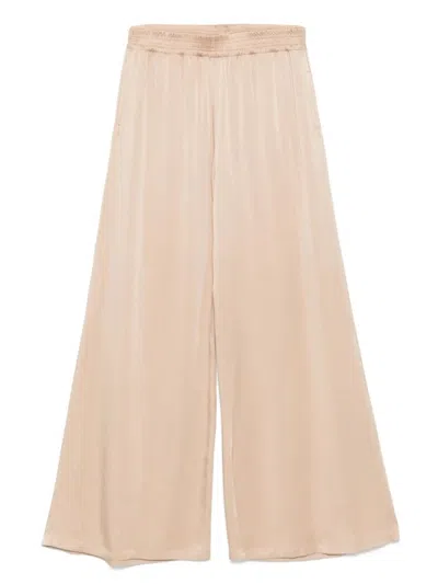 Fabiana Filippi Wide-leg Trousers Elasticated Waist In Neutral