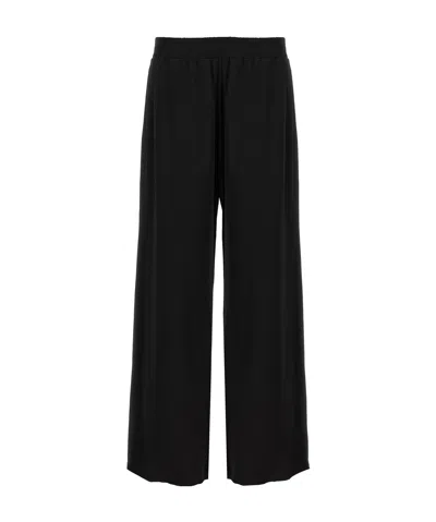 Fabiana Filippi Wide-leg Satin Trousers In Black