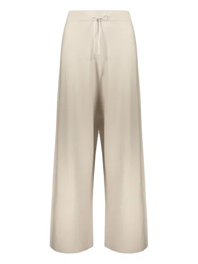 Fabiana Filippi Wide-leg Track Pants In Ivory