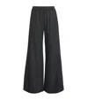 Fabiana Filippi Relaxed Wide-leg Viscose Trousers With Elastic Waistband In Black