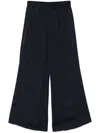 Fabiana Filippi Navy Blue Wide-leg Trousers In Blue
