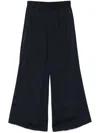 Fabiana Filippi Navy Blue Wide-leg Trousers In Blue