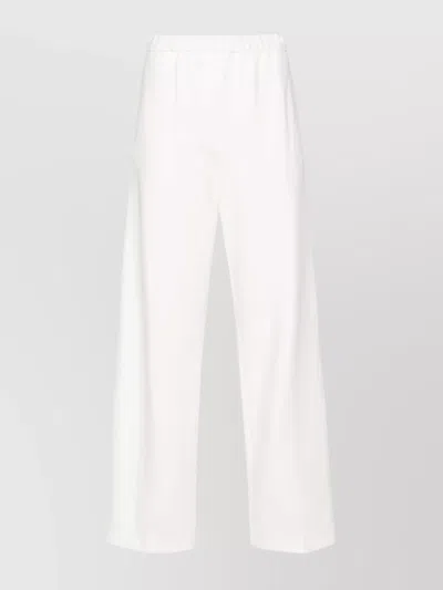 Fabiana Filippi Wide Leg Trousers Full Length In White