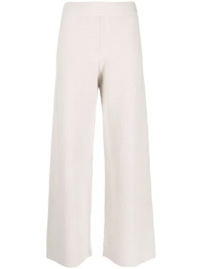 Fabiana Filippi Wide-leg Trousers With Soft Texture And High-quality Fabric Blend In White