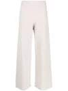 Fabiana Filippi Wide-leg Trousers In Textured Fabric In Neutral