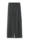 Fabiana Filippi Wide-leg Satin Trousers In Black