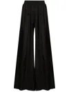 Fabiana Filippi Wide-leg Trousers With Elegant Draping In Black
