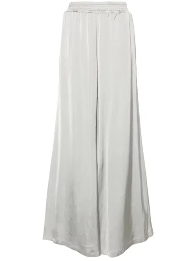 Fabiana Filippi Wide-leg Trousers With Flowing Design In Gray
