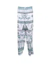 Fabiana Filippi Wide-leg Trousers With Pattern In Blue