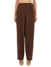 Fabiana Filippi Wide Leg Trousers Full Length In Brown