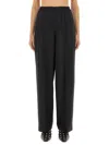 Fabiana Filippi Black Virgin Wool Trousers In Black